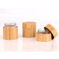 45ml 60ml 90ml bamboo shell glass jar with bamboo  lid on sale